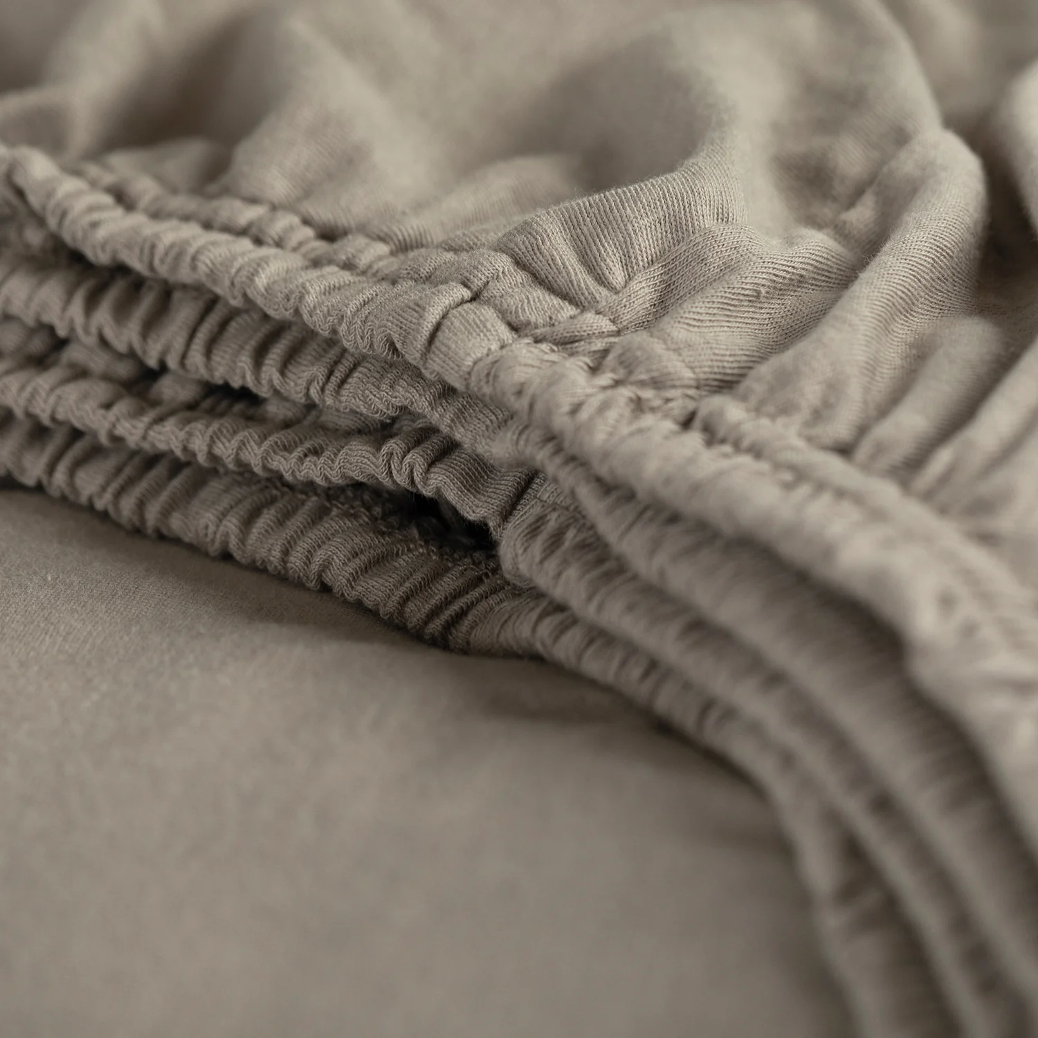 Hoeslaken jersey hoge hoek taupe - Image 5